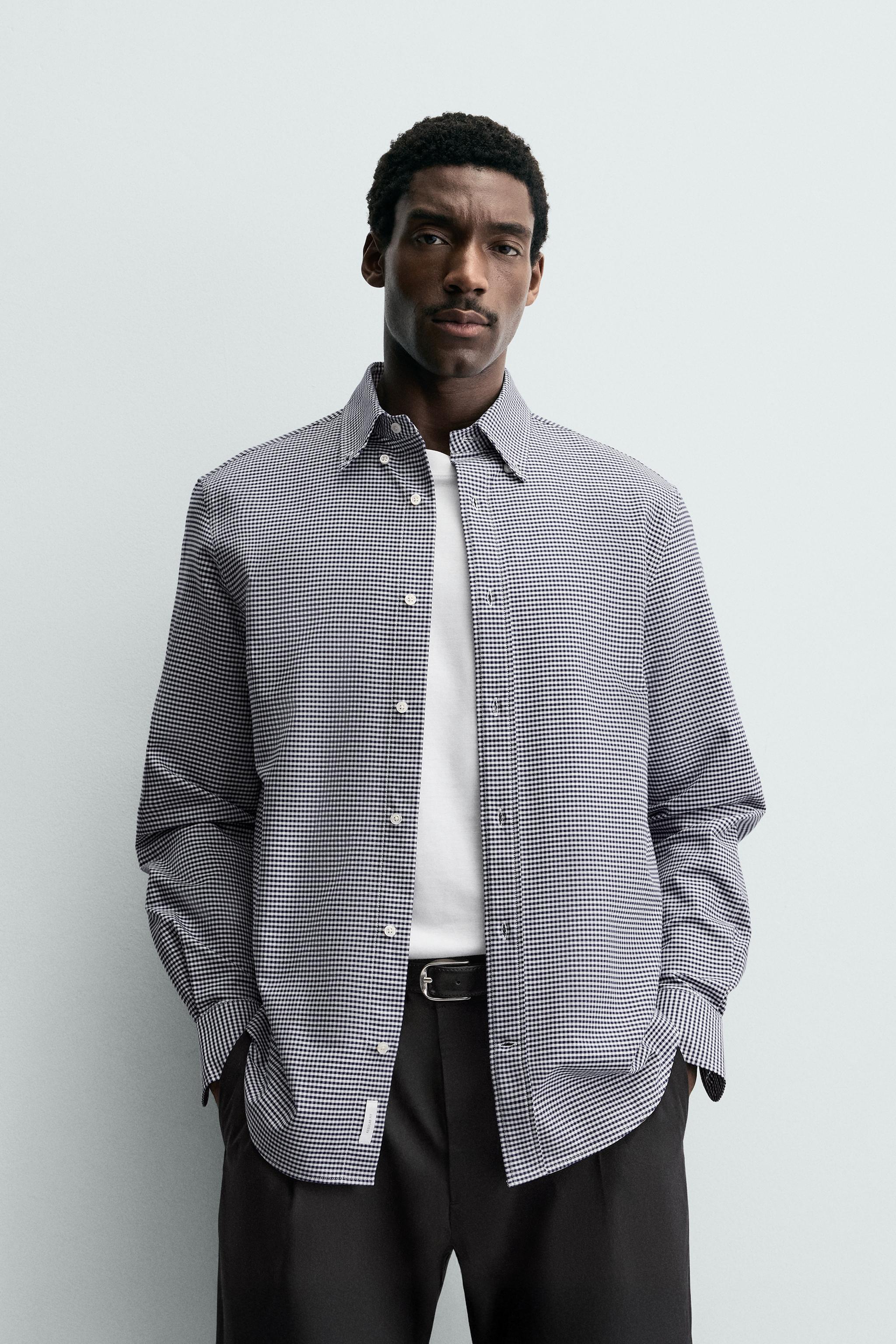 CHEMISE À CARREAUX EN COTON